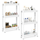 3-Tier Slim Rolling Storage Cart 2-Pack Mobile Bathroom Organizer with Wheels by LJGDeals