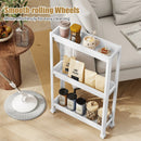 3-Tier Slim Rolling Storage Cart 2-Pack Mobile Bathroom Organizer with Wheels by LJGDeals