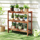 3-Tier Solid Wood Plant Stand with Slatted Shelves by LJGDeals