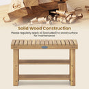 3-Tier Solid Wood Shoe Rack Bench with Slatted Shelves by LJGDeals