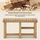 3-Tier Solid Wood Shoe Rack Bench with Slatted Shelves by DirectDeals