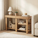 3-Tier Solid Wood Shoe Rack Bench with Slatted Shelves by LJGDeals