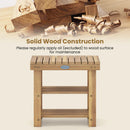 3-Tier Solid Wood Shoe Rack Bench with Slatted Shelves by DirectDeals