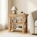 3-Tier Solid Wood Shoe Rack Bench with Slatted Shelves by DirectDeals