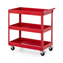 3-Tier Utility Cart Rolling Metal Cart with Handle and Universal Wheels