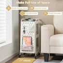 3-Tier Utility Storage Cart with DIY Pegboard Baskets by LJGDeals