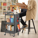 3-Tier Utility Storage Cart with DIY Pegboard Baskets by LJGDeals