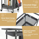3-Tier Utility Storage Cart with DIY Pegboard Baskets by LJGDeals