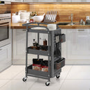3-Tier Utility Storage Cart with DIY Pegboard Baskets