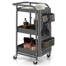 3-Tier Utility Storage Cart with DIY Pegboard Baskets by LJGDeals