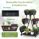 3-Tier Vertical Raised Garden Bed with 4 Wheels and 6 Container Boxes-Black by LJGDeals