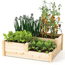 3-Tier Wooden Raised Garden Bed with Open-Ended Base-Natural by LJGDeals