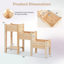 3-Tier Wooden Raised Garden Bed with Open Storage Shelf-Natural by LJGDeals