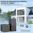3 Ton 19 SEER2 Central Air Conditioner Heat Pump System with Multi-Position Air Handler Unit by DirectDeals