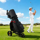 3 Wheel Golf Bag Cart with Adjustable Handle and 9 Speed Settings