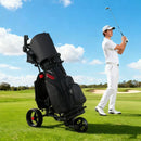 3 Wheel Golf Bag Cart with Adjustable Handle and 9 Speed Settings by LJGDeals