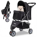 3 Wheel Pet Stroller for Small Dogs Cats up to 33 LBS by LJGDeals