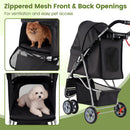 3 Wheel Pet Stroller for Small Dogs Cats up to 33 LBS by LJGDeals