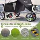 3 Wheel Pet Stroller for Small Dogs Cats up to 33 LBS by LJGDeals
