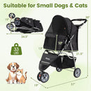 3 Wheel Pet Stroller for Small Dogs Cats up to 33 LBS by LJGDeals