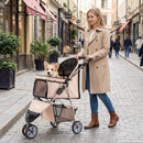 3 Wheel Pet Stroller for Small Dogs Cats up to 33 LBS by LJGDeals