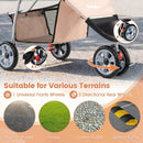 3 Wheel Pet Stroller for Small Dogs Cats up to 33 LBS by LJGDeals