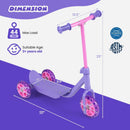 3 Wheels Scooter for Kids Age 2+ with LED Light-Up Wheels and Wide Anti-Slip Deck by DirectDeals