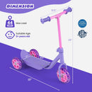 3 Wheels Scooter for Kids Age 2+ with LED Light-Up Wheels and Wide Anti-Slip Deck