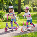 3 Wheels Scooter for Kids Age 2+ with LED Light-Up Wheels and Wide Anti-Slip Deck