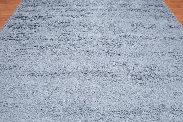 9' x 12' Hand Knotted 100% Wool Traditional Shag Oriental Area rug Blue