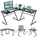 59 Inches L-Shaped Corner Desk Computer Table for Home Office Study Workstation by LJGDeals