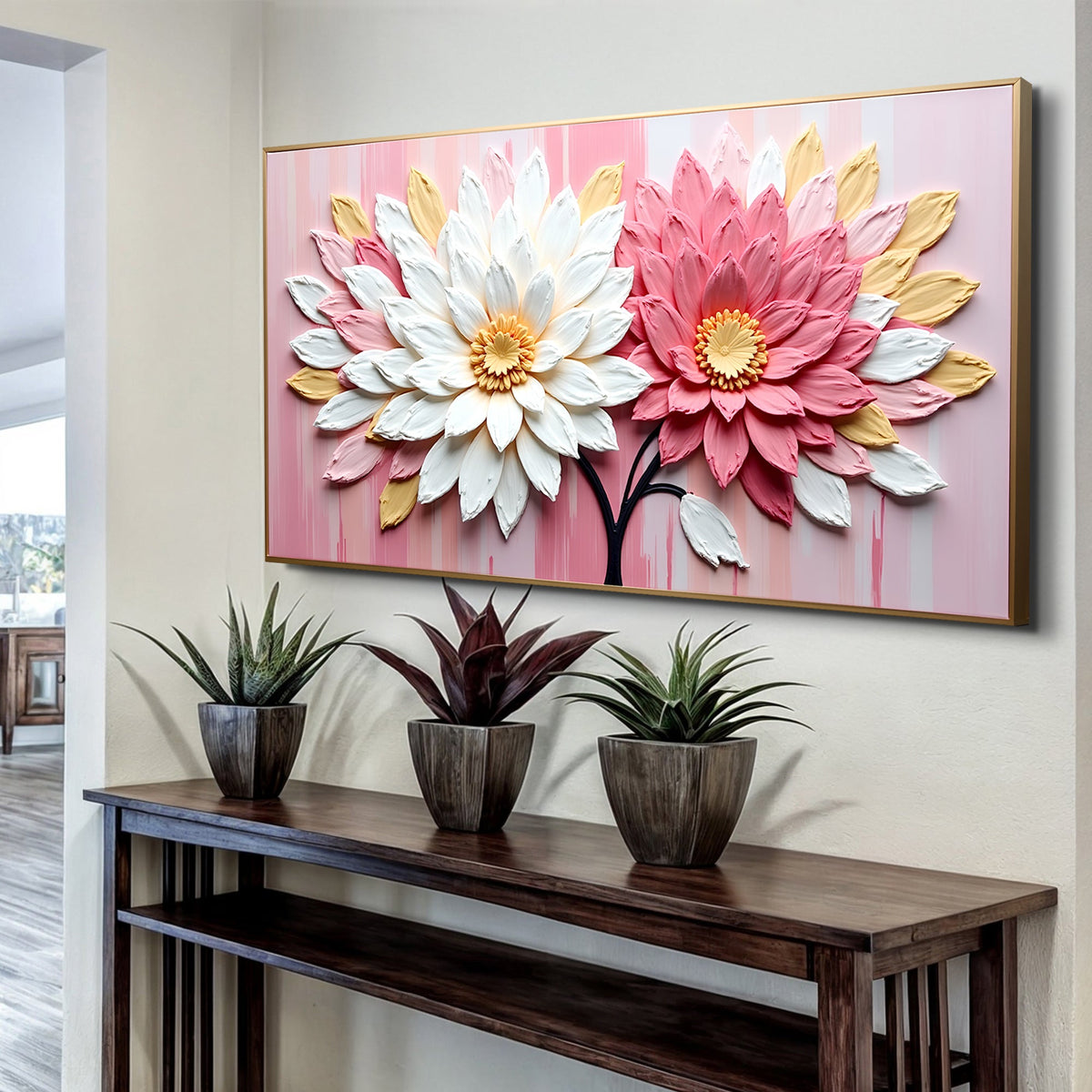 Blushing Blooms Pink Wall Art, photo 4 of 10