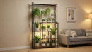 5-Tier Metal Display Shelf with LED Lights by 2Dropme