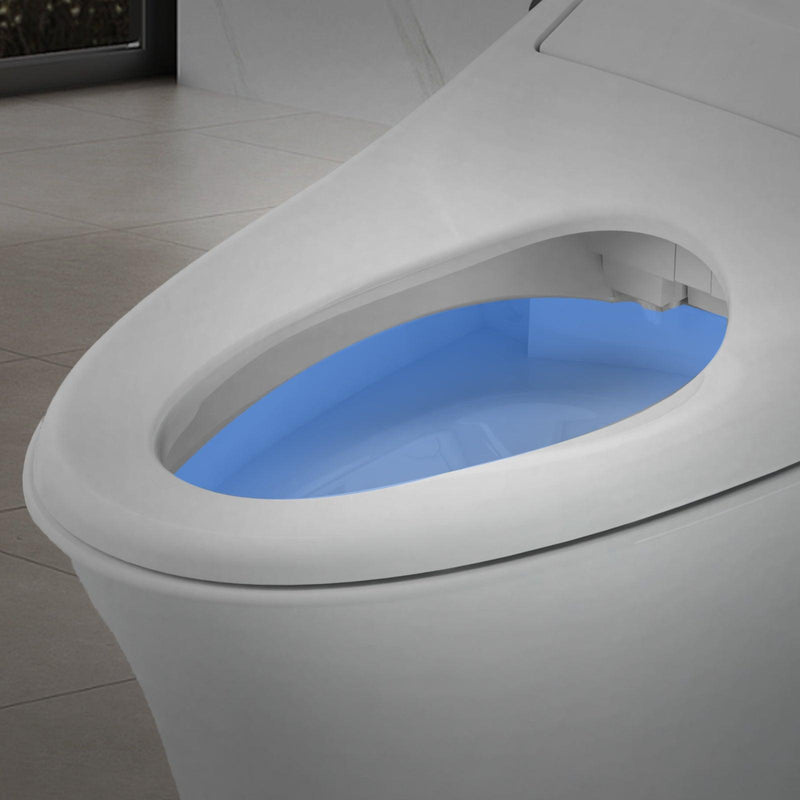 Smart Toilet with Wireless Remote, Multiple Spray Modes, Heated Seat with Warm Water Sprayer and Dryer, Foot Sensor