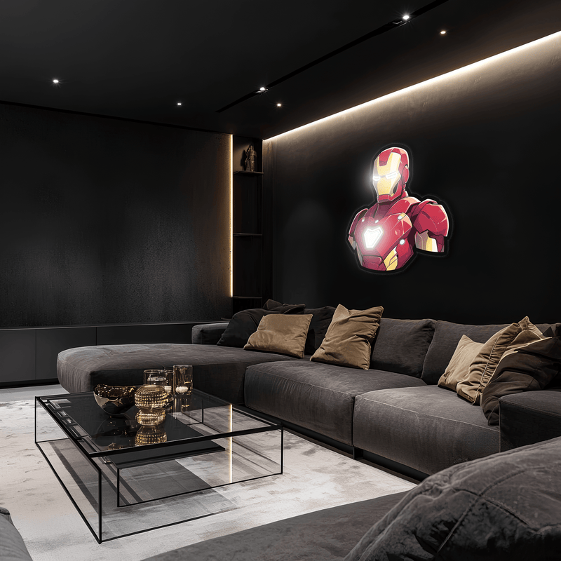 Ironman Plexiglass Neon Art, Ironman Neon Sign, Neon Light Sign, Neon Wall Art, Neon Sign, Neon Light Sign, Neon Gifts, Gamer Gift