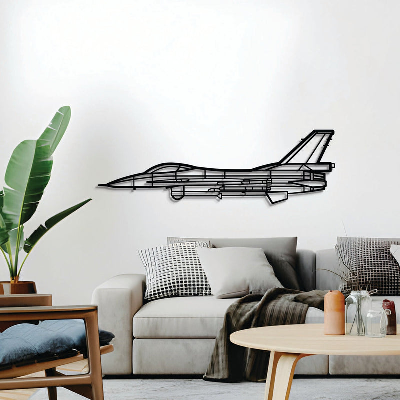 F-16A MLU Metal Aircraft Wall Art - NCP0561