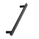 Stained Wood and Black "Bis" Cabinet Knob and Drawer Handle
