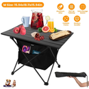 Foldable Camping Table With Storage Basket Rustproof Portable Aluminum Alloy Roll-Up Camping Table With Carrying Bag For Camping Hiking BBQ Picnic Fis by GBruno Store