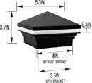 CPL02 Modern 2700K 3W 12V AC/DC Low Voltage Aluminum LED Pyramid Post Cap Light for 3.5x3.5 or 4x4