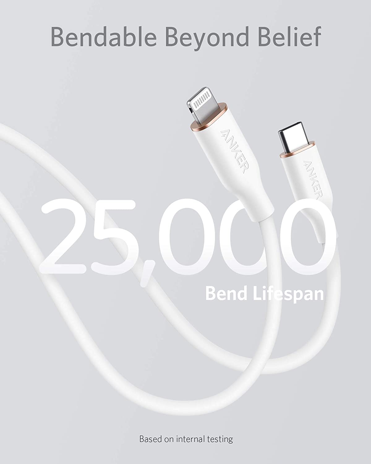 Anker <b>641</b> USB-C to Lightning Cable (Flow, 3 ft Silicone), photo 10 of 43