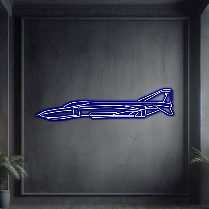 F-4C Phantom Metal Neon Aircraft Wall Art - NCN0033