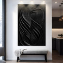 Modern Black Waves Wall Art