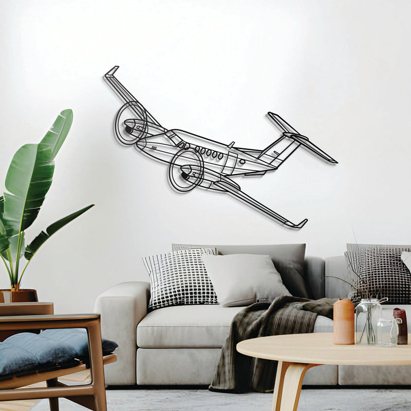 King Air 300 Angle Metal Aircraft Wall Art - NCP0387