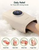 LX7 LCD Touchscreen Hand Massager, Heated Air Compression, Sand Beige