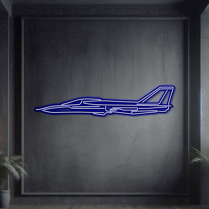 F-111 Aardvark Metal Neon Aircraft Wall Art - NCN0045