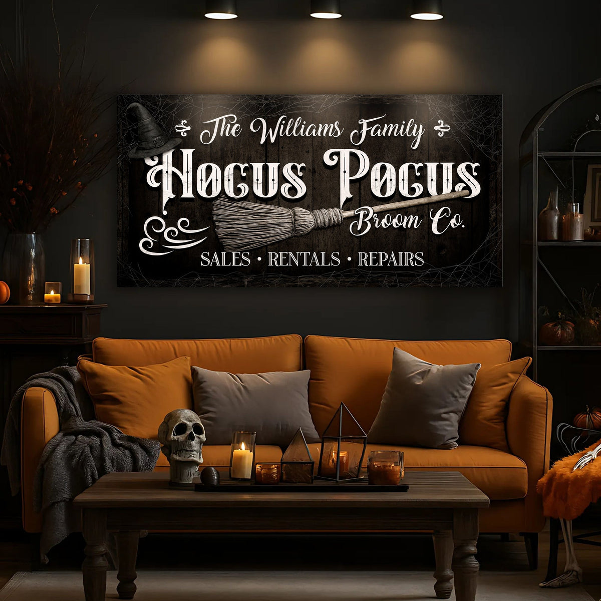 Personalized Hocus Pocus Broom Co. Wall Sign, photo 5 of 10