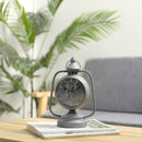 9.5" High Garden Antique Lantern Design Desk Clock (Grey) by JHY DESIGN