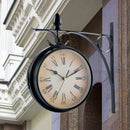 12"H Indoors/Outdoors Double Sided Clock by JHY DESIGN