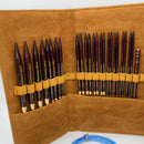 Premium 5 Inch Rosewood Interchangeable Circular Knitting Needle Set With Carrying Case (29 Piece Set)