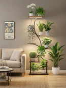 Metal 8-Tier Corner Plant Stand | Indoor Tree-Shape Plant Shelf by 2Dropme